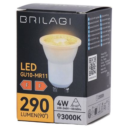 LED Λαμπτήρας MR11 GU10/4W/230V 3000K 60° - BRILAGI