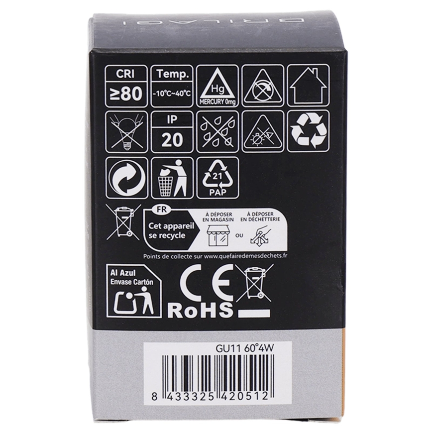 LED Λαμπτήρας MR11 GU10/4W/230V 3000K 60° - BRILAGI
