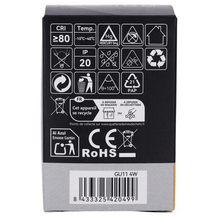 LED λαμπτήρας MR11 GU10/4W/230V 3000K - BRILAGI