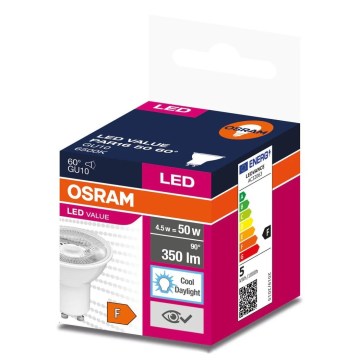 LED λαμπτήρας PAR16 GU10/4,5W/230V 6500K 60° - Osram
