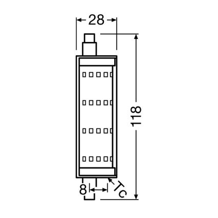 LED λαμπτήρας R7s/13W/230V 2700K 118 mm