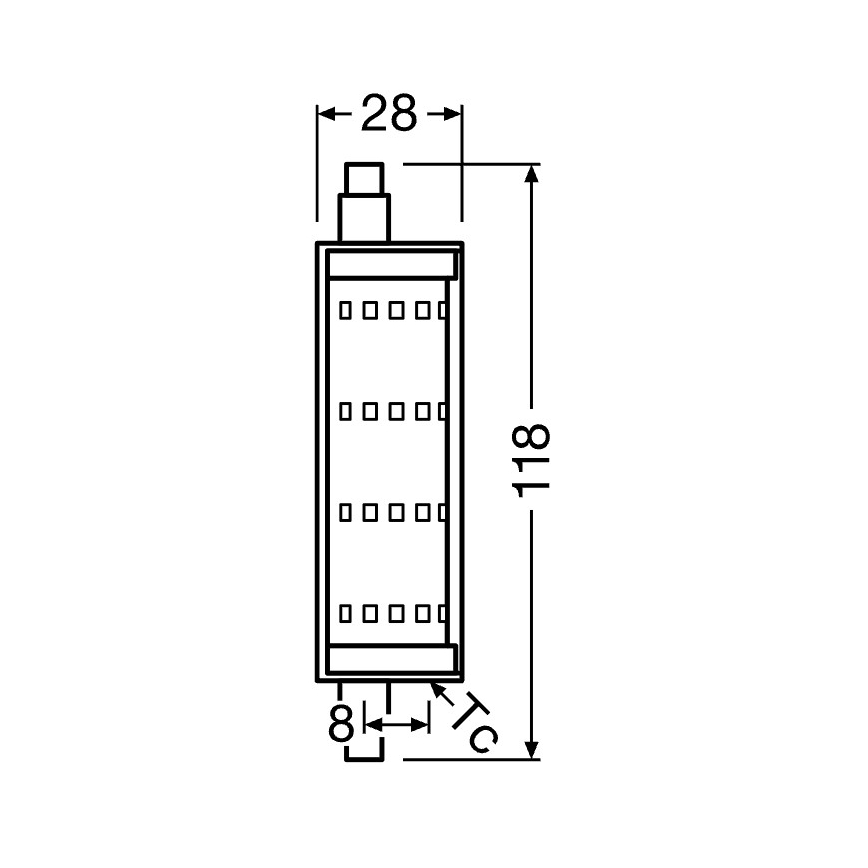 LED λαμπτήρας R7s/13W/230V 2700K 118 mm
