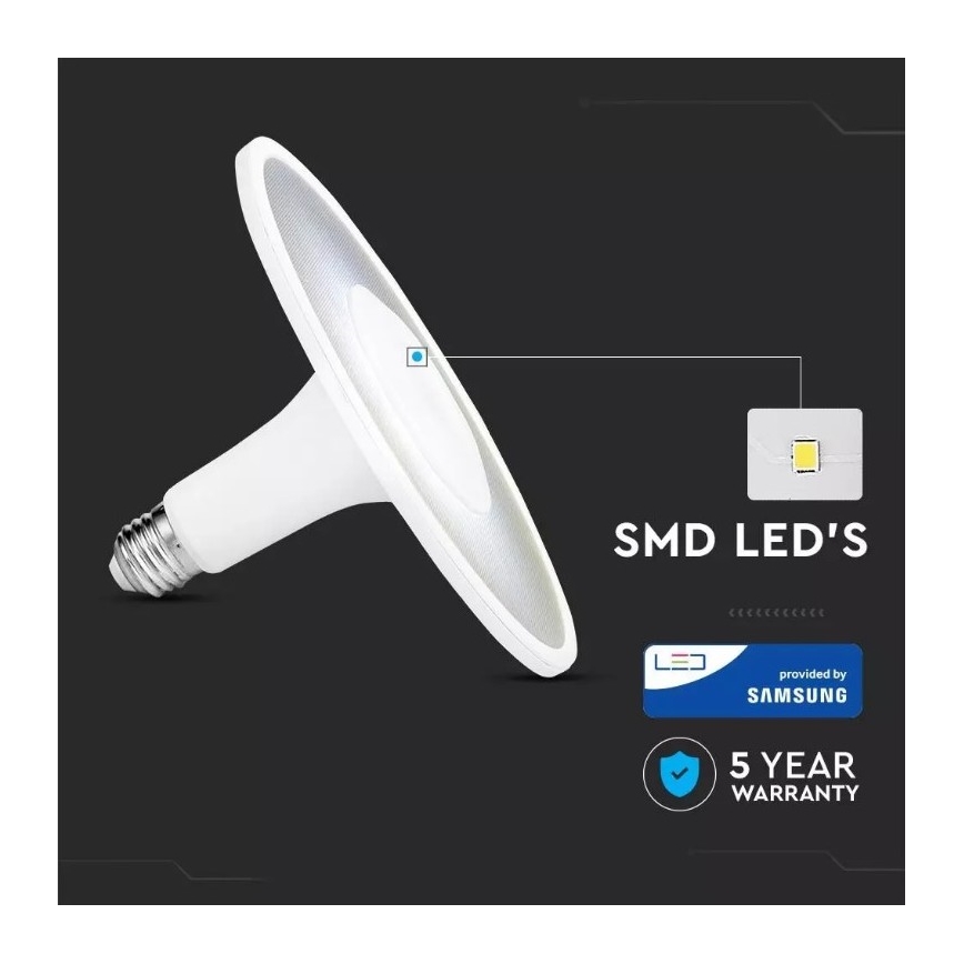 LED Λαμπτήρας SAMSUNG CHIP UFO E27/11W/230V 120° 6400K