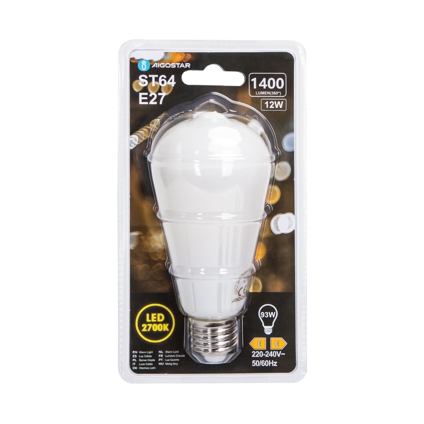 LED λαμπτήρας ST64 E27/12W/230V 320° 2700K - Aigostar