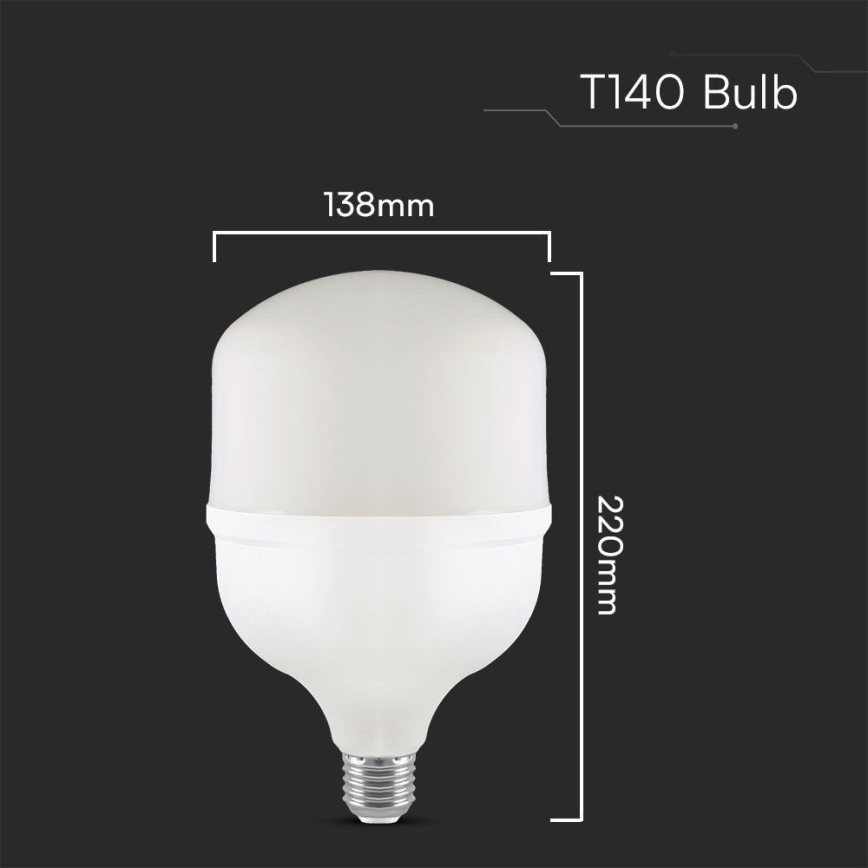 LED λαμπτήρας T140 E27/50W/230V 6500K