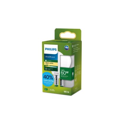 LED λαμπτήρας ULTRAEFFICIENT Philips P45 E14/3,8W/230V 2700K