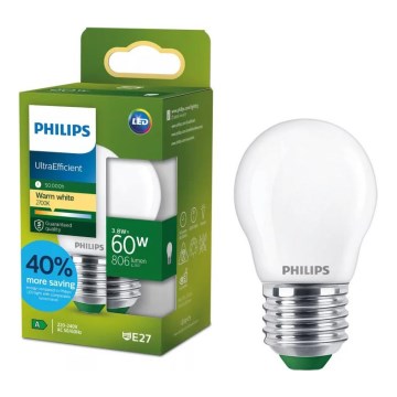LED λαμπτήρας ULTRAEFFICIENT Philips P45 E27/3,8W/230V 2700K