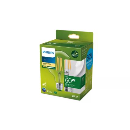 LED λαμπτήρας ULTRAEFFICIENT VINTAGE Philips G95 E27/4W/230V 2700K