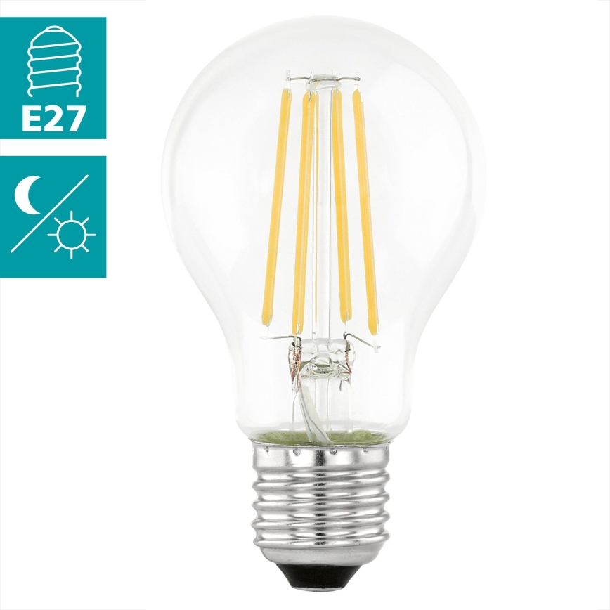 LED λαμπτήρας με αισθητήρα λυκόφωτος VINTAGE A60 E27/6W/230V 3000K - Eglo 11886