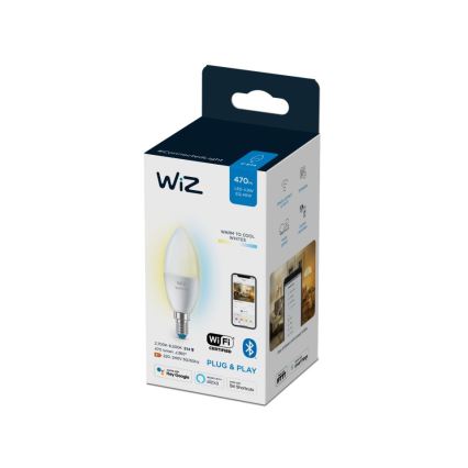 LED Dimmable λάμπα C37 E14/4,9W/230V 2700-6500K CRI 90 Wi-Fi - WiZ