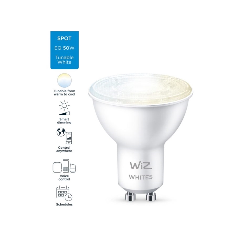LED Dimmable λάμπα PAR16 GU10/4,7W/230V 2700-6500K CRI 90 Wi-Fi - WiZ