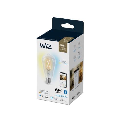 LED Dimmable λάμπα FILAMENT ST64 E27/6,7W/230V 2700-6500K CRI 90 Wi-Fi - WiZ