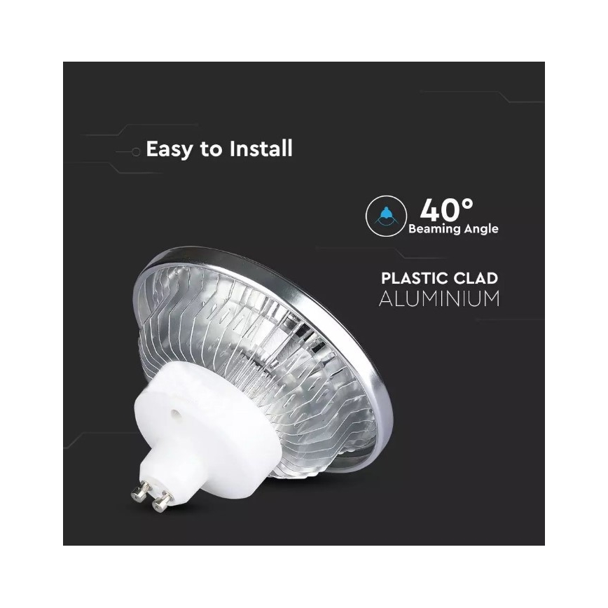 LED Dimmable λαμπτήρας AR111 GU10/12W/230V 4000K