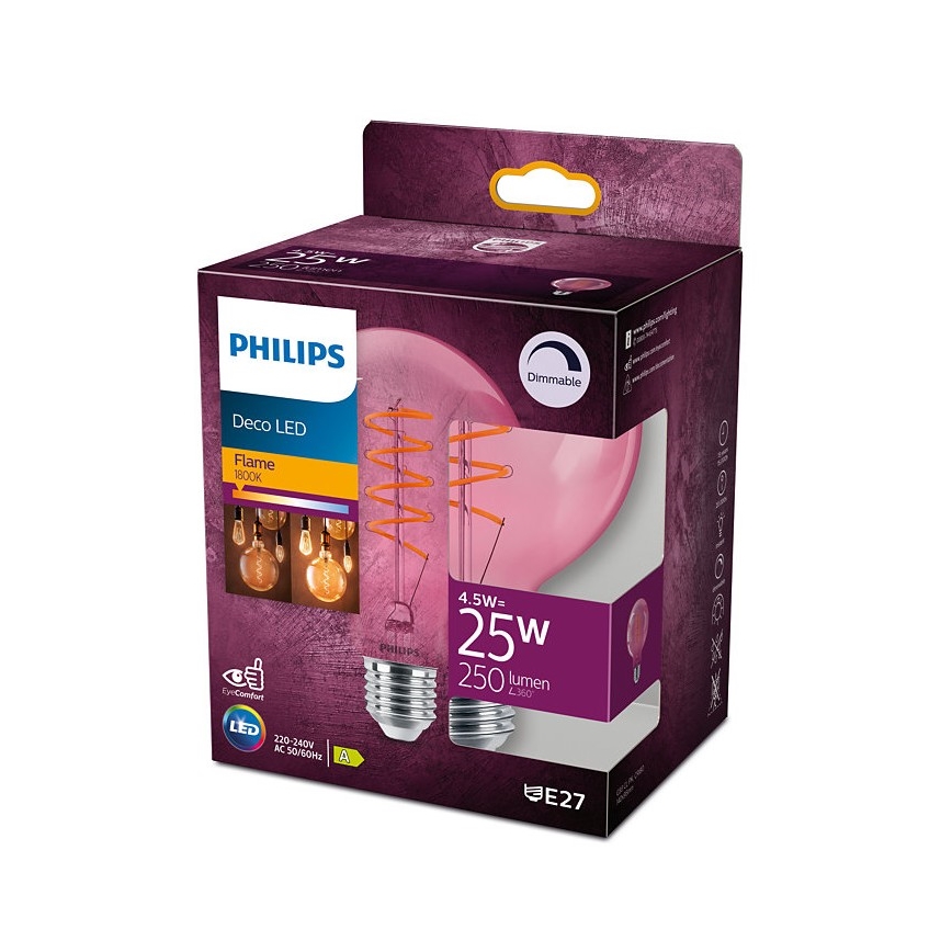 LED Dimmable λαμπτήρας DECO Philips G93 E27/4,5W/230V 1800K