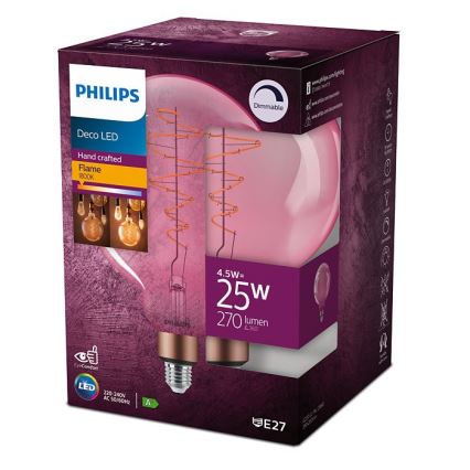 LED Dimmable λαμπτήρας Philips DECO G200 E27/4,5W/230V 1800K