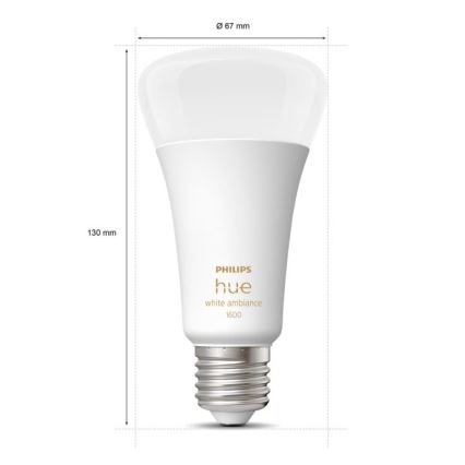 LED Dimmable λαμπτήρας Philips Hue WHITE AMBIANCE E27/13W/230V 2200-6500K