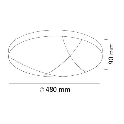 LED Dimmable φωτιστικό οροφής ATLAS LED/72W/230V 3000-6500K + τηλεχειριστήριο