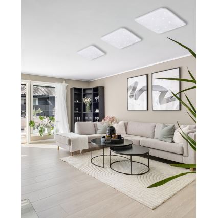 LED Dimmable φωτιστικό οροφής FLORA LED/36W/230V 2700-6500K 43x43 cm + τηλεχειριστήριο