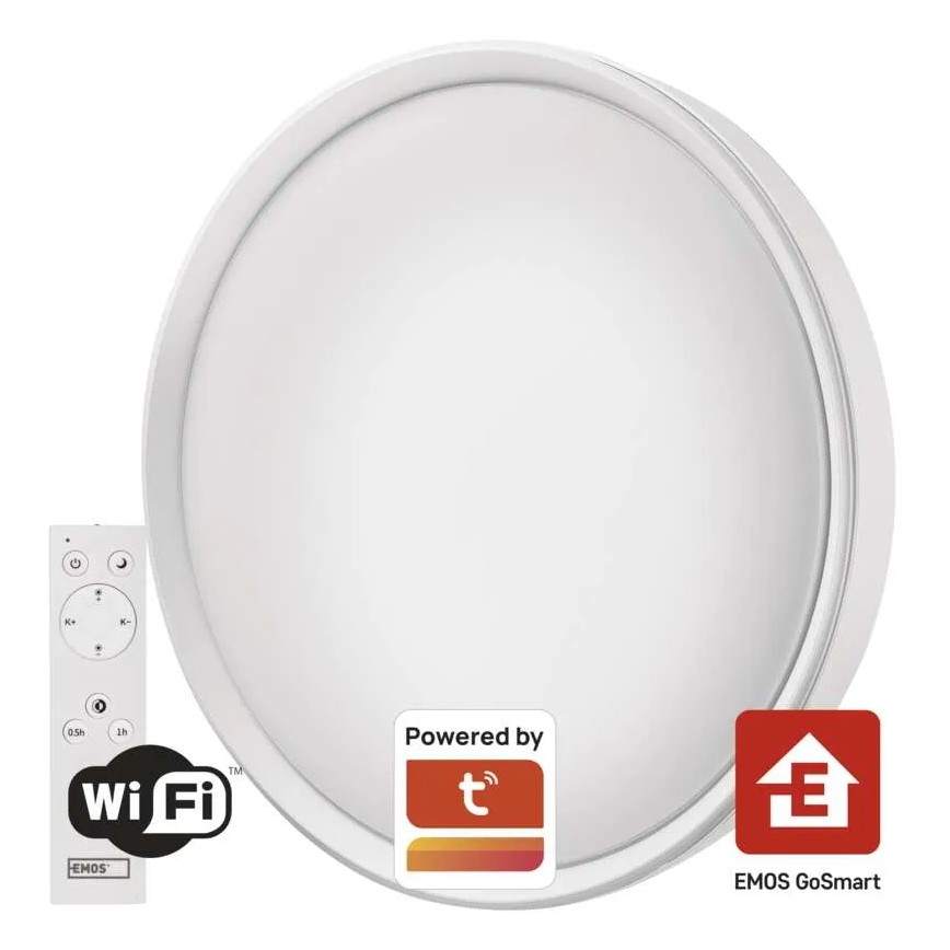 LED Dimmable φωτιστικό οροφής GoSmart LED/45W/230V διάμετρος 50 cm 2700-6500K Wi-Fi Tuya + τηλεχειριστήριο