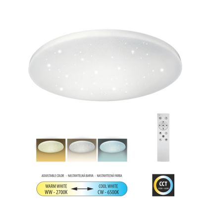 LED Dimmable φωτιστικό οροφής IPOLY LED/60W/230V 2700-6500K διάμετρος 58 cm + τηλεχειριστήριο