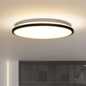 LED Dimmable φωτιστικό οροφής JAMIL LED/48W/230V 3000-6500K μαύρο + τηλεχειριστήριο