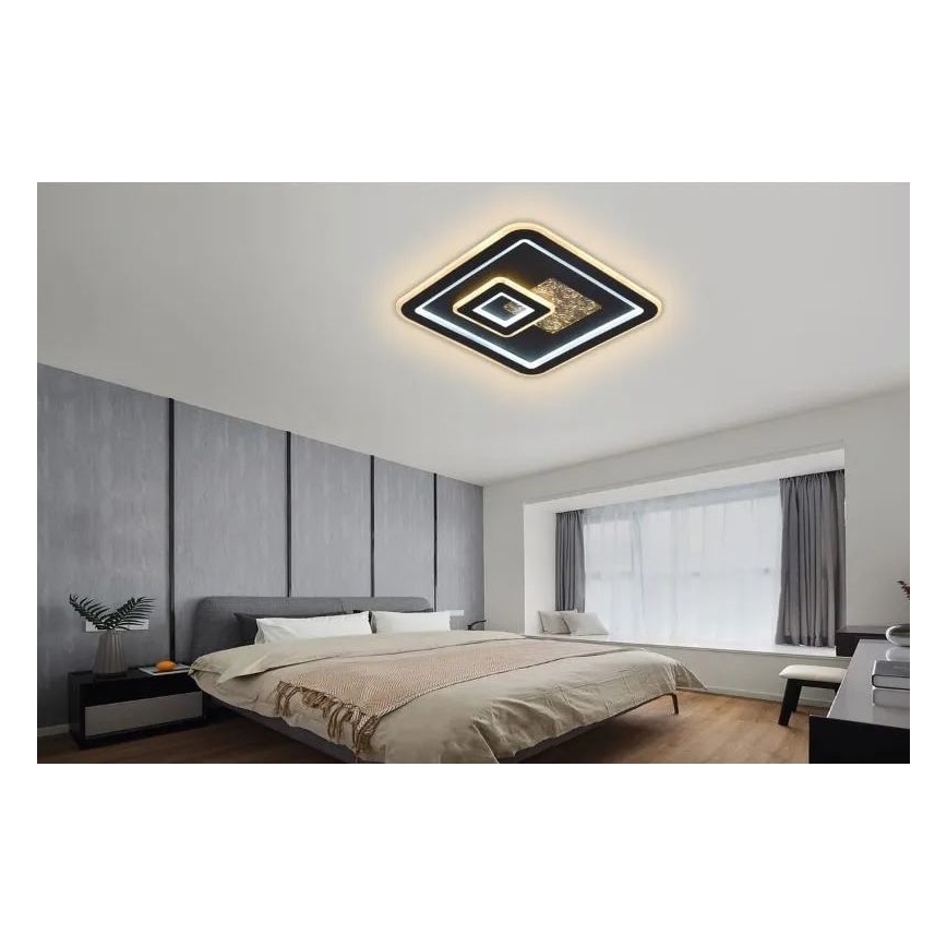 LED Dimmable φωτιστικό οροφής LED/110W/230V 3000-6500K μαύρο + τηλεχειριστήριο