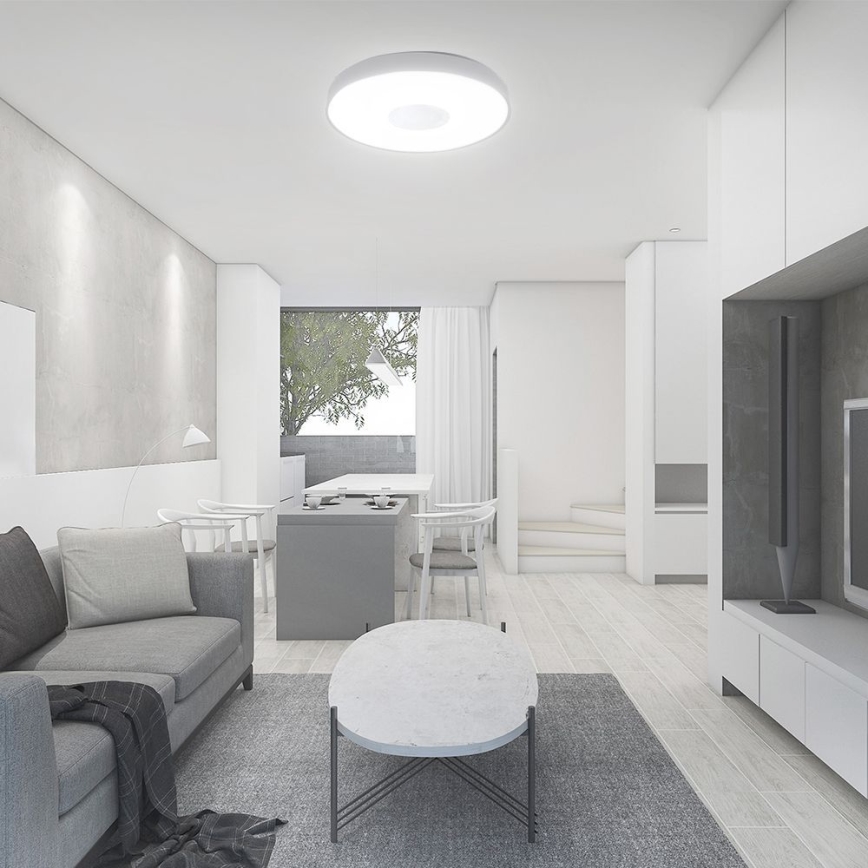 LED Dimmable φωτιστικό οροφής LED/40W/230V 3000-6500K 39 cm λευκό + τηλεχειριστήριο