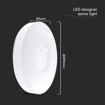LED Dimmable φωτιστικό οροφής LED/60W/230V 3000-6500K 49,5 cm λευκό + τηλεχειριστήριο