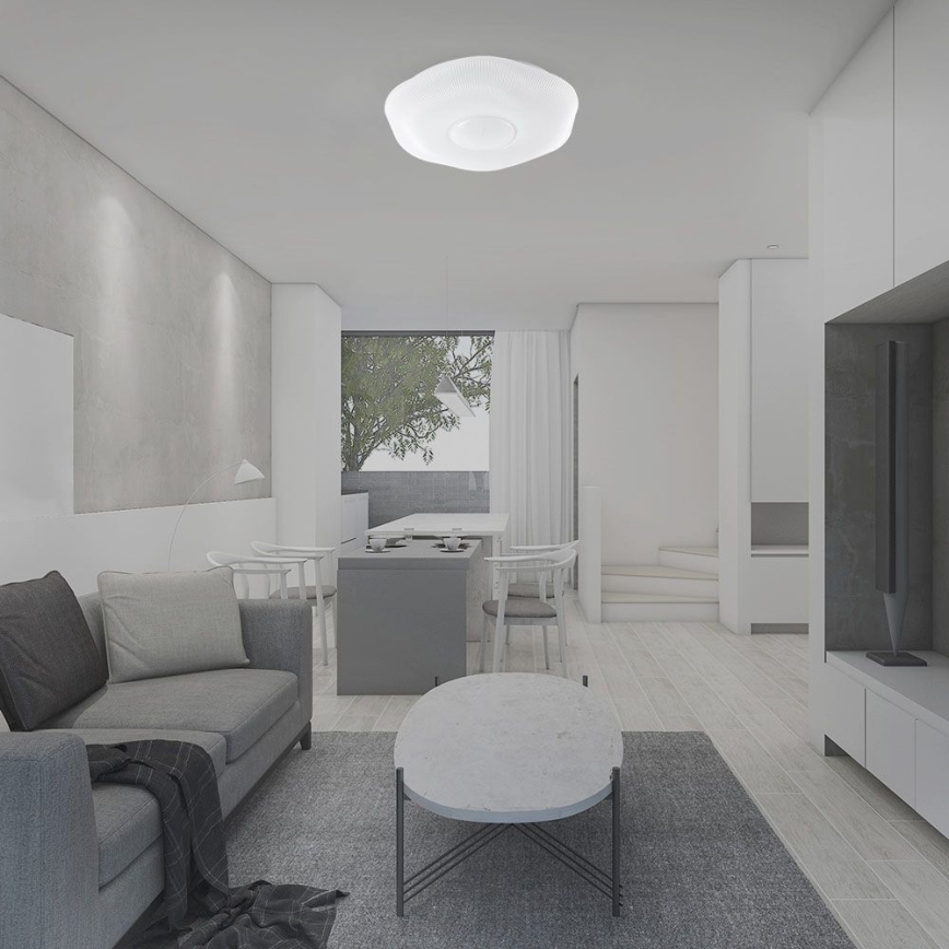 LED Dimmable φωτιστικό οροφής LED/60W/230V 3000-6500K 50 cm λευκό + τηλεχειριστήριο