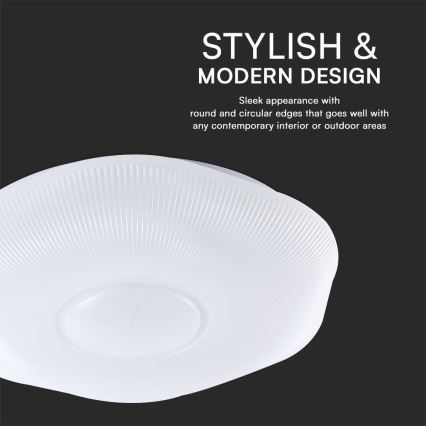 LED Dimmable φωτιστικό οροφής LED/60W/230V 3000-6500K 50 cm λευκό + τηλεχειριστήριο