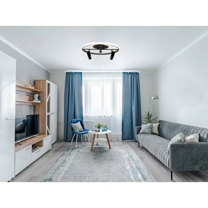 LED Dimmable φωτιστικό οροφής LED/60W/230V 3000-6500K μαύρο + τηλεχειριστήριο