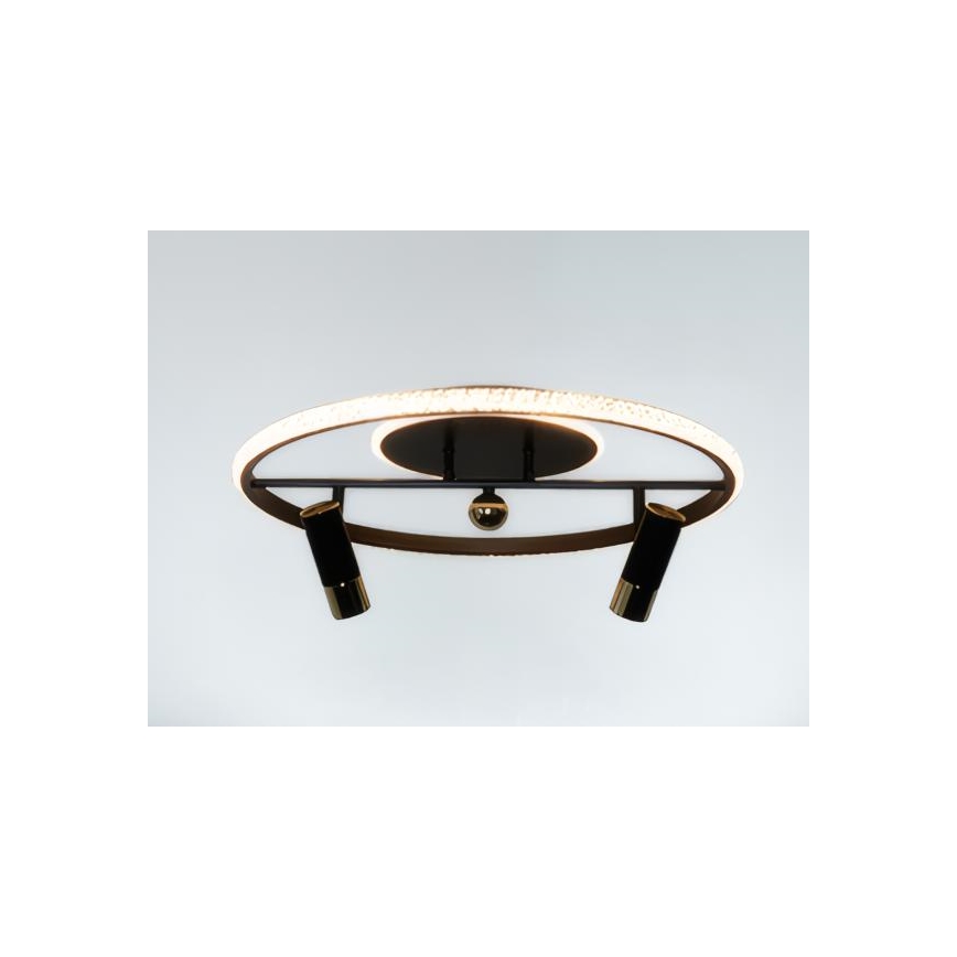 LED Dimmable φωτιστικό οροφής LED/60W/230V 3000-6500K μαύρο + τηλεχειριστήριο