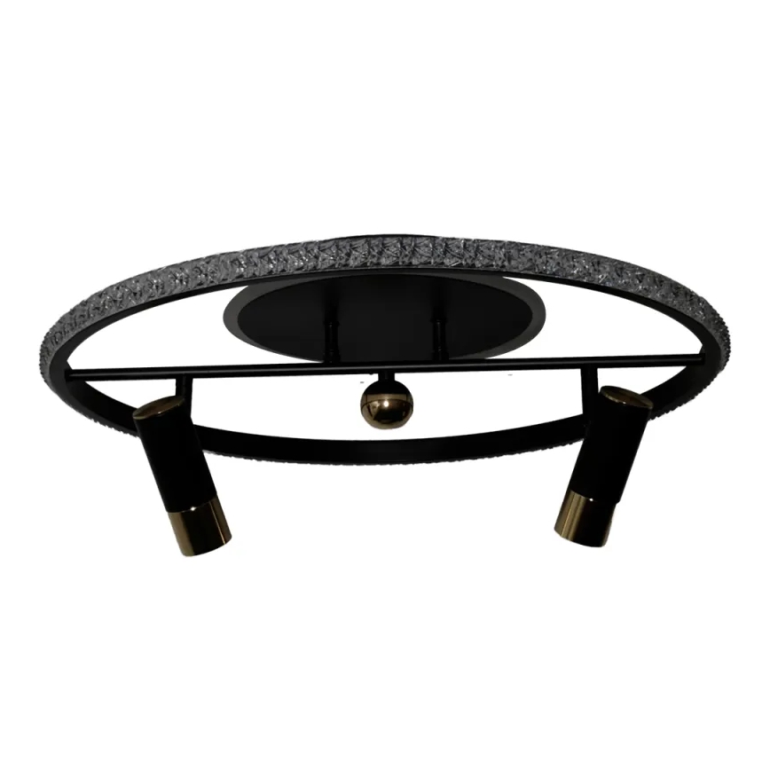 LED Dimmable φωτιστικό οροφής LED/60W/230V 3000-6500K μαύρο + τηλεχειριστήριο