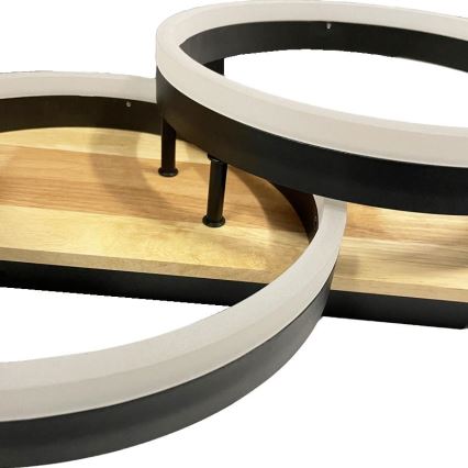 LED Dimmable φωτιστικό οροφής LED/70W/230V 3000-6500K δρυς + τηλεχειριστήριο