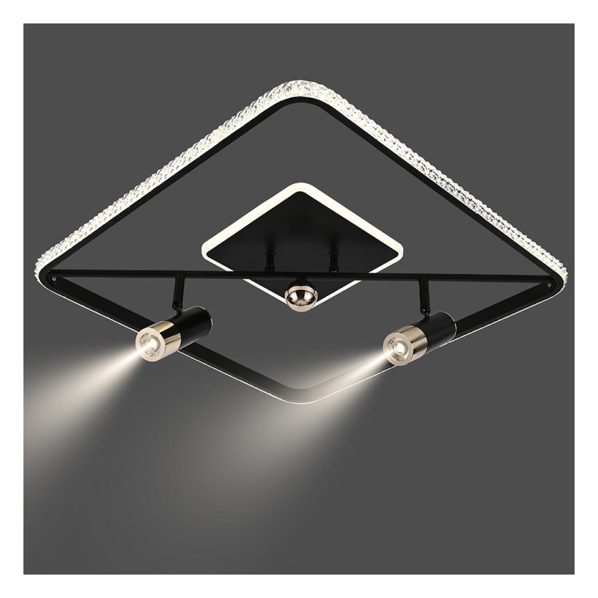 LED Dimmable φωτιστικό οροφής LED/70W/230V 3000-6500K μαύρο + τηλεχειριστήριο