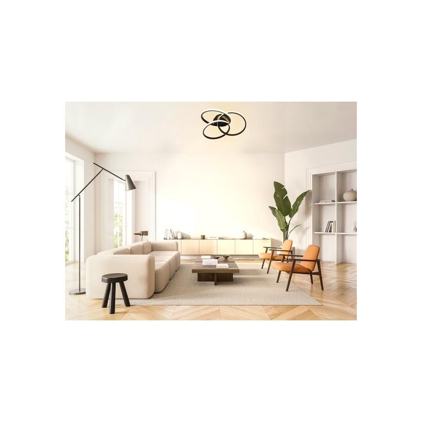 LED Dimmable φωτιστικό οροφής LED/70W/230V 3000-6500K μαύρο + τηλεχειριστήριο