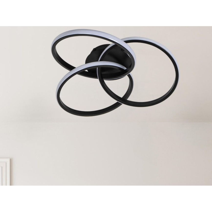 LED Dimmable φωτιστικό οροφής LED/70W/230V 3000-6500K μαύρο + τηλεχειριστήριο