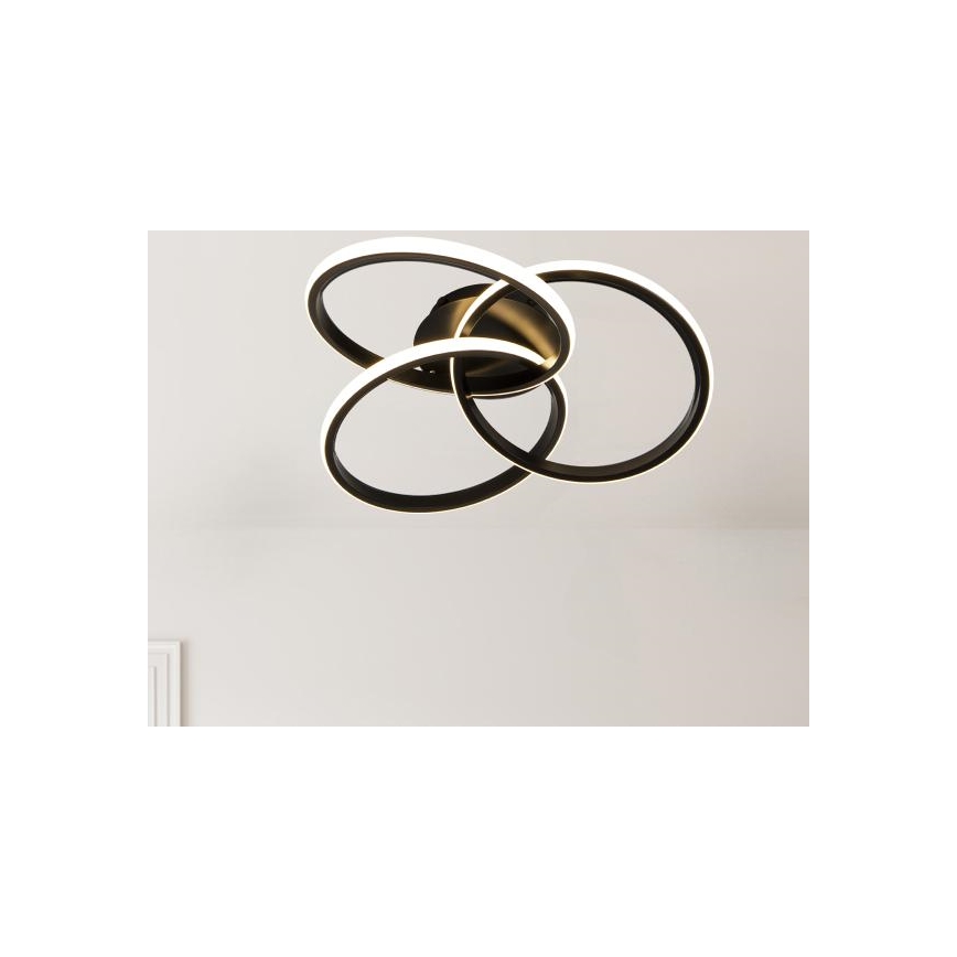 LED Dimmable φωτιστικό οροφής LED/70W/230V 3000-6500K μαύρο + τηλεχειριστήριο