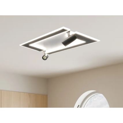 LED Dimmable φωτιστικό οροφής LED/80W/230V 3000-6500K μαύρο + τηλεχειριστήριο