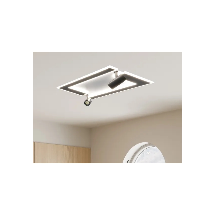 LED Dimmable φωτιστικό οροφής LED/80W/230V 3000-6500K μαύρο + τηλεχειριστήριο