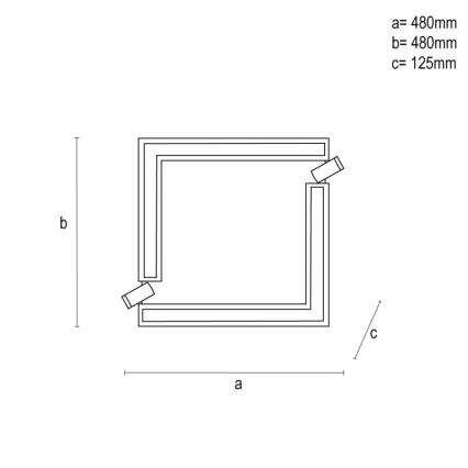 LED Dimmable φωτιστικό οροφής LED/80W/230V 3000-6500K μαύρο + τηλεχειριστήριο
