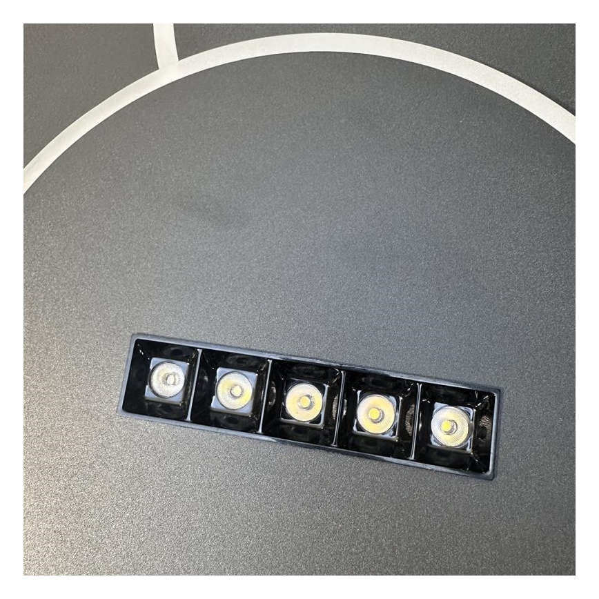 LED Dimmable φωτιστικό οροφής LED/90W/230V 3000-6500K μαύρο + τηλεχειριστήριο