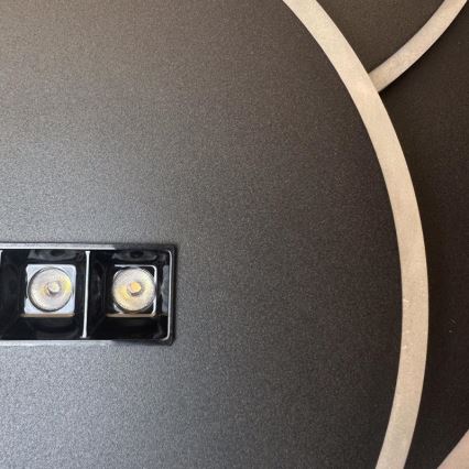 LED Dimmable φωτιστικό οροφής LED/90W/230V 3000-6500K μαύρο + τηλεχειριστήριο