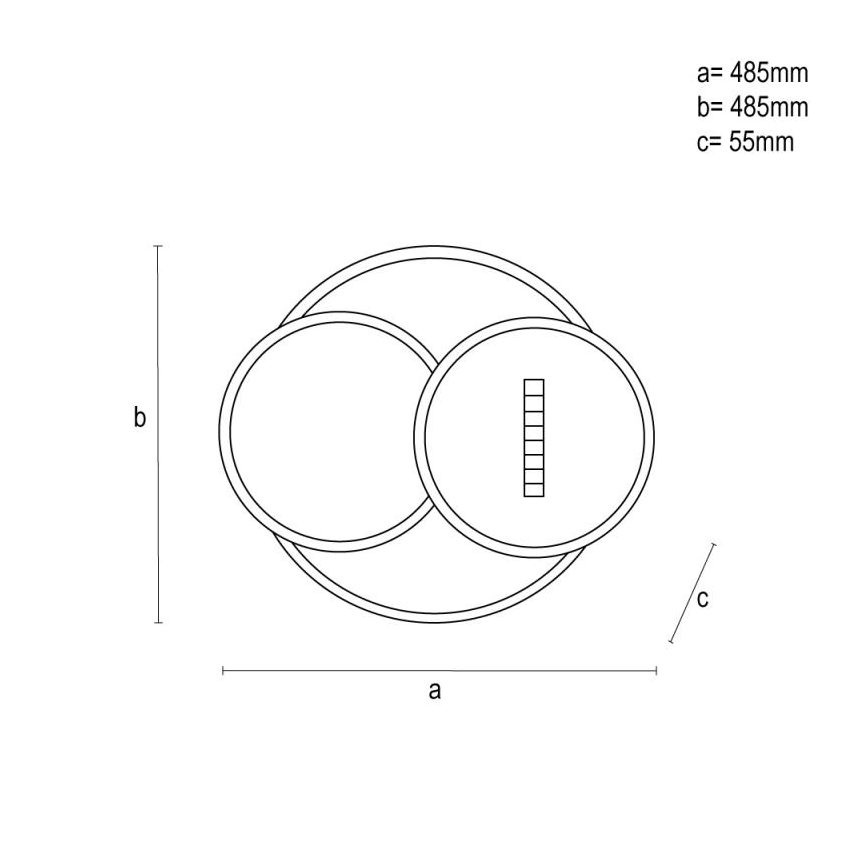 LED Dimmable φωτιστικό οροφής LED/90W/230V 3000-6500K μαύρο + τηλεχειριστήριο