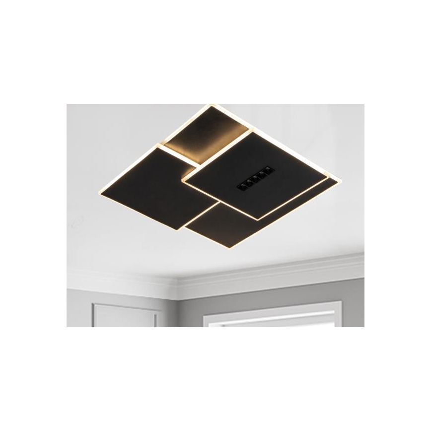 LED Dimmable φωτιστικό οροφής LED/95W/230V 3000-6500K μαύρο + τηλεχειριστήριο