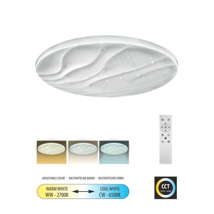 LED Dimmable φωτιστικό οροφής LIKA LED/36W/230V 2700-6500K διάμετρος 48 cm + τηλεχειριστήριο