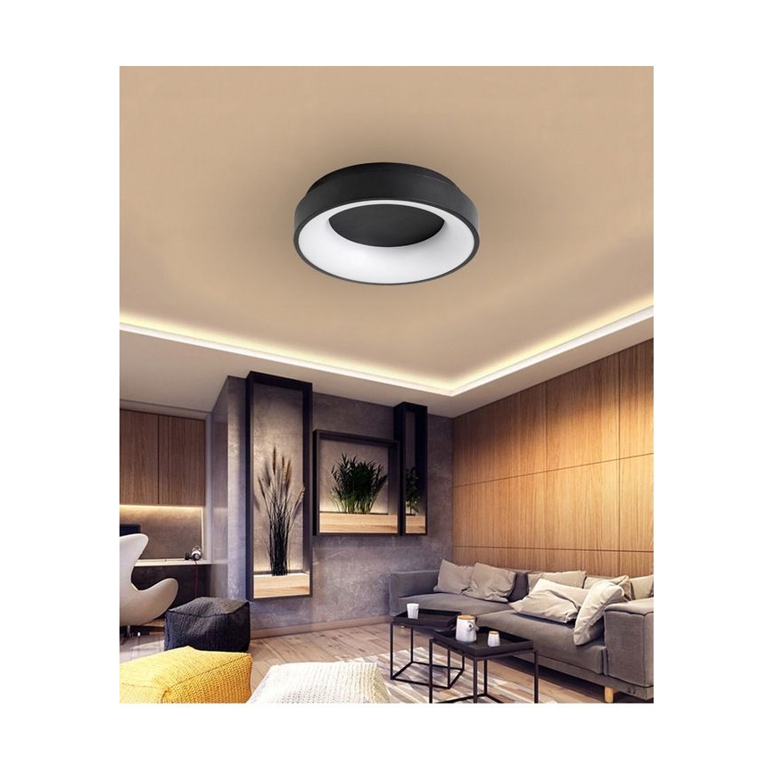 LED Dimmable φωτιστικό οροφής NOVA LED/54W/230V 3000-6500K μαύρο + τηλεχειριστήριο