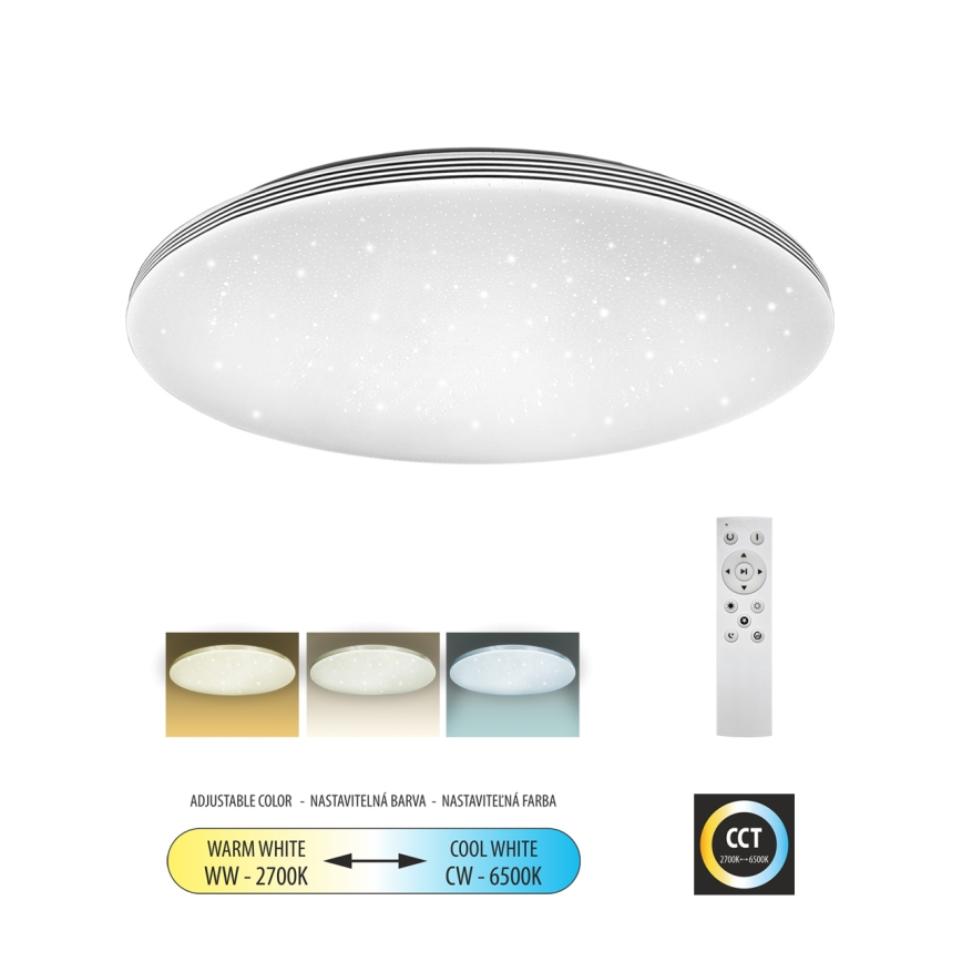 LED Dimmable φωτιστικό οροφής VENTA LED/60W/230V 2700-6500K διάμετρος 58 cm + τηλεχειριστήριο