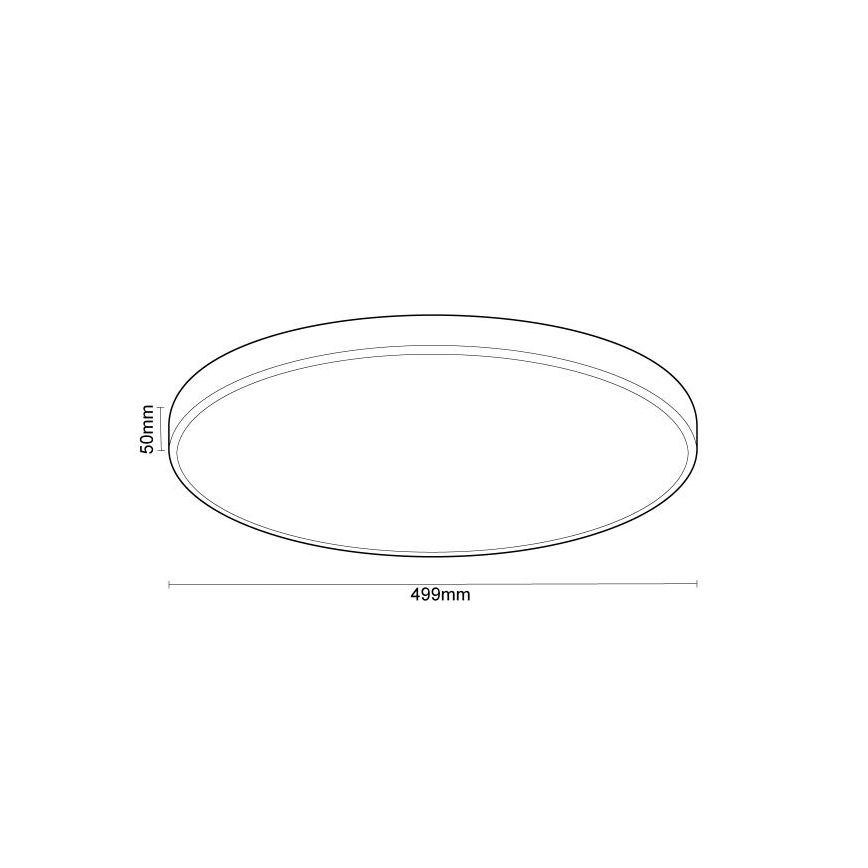LED Dimmable φωτιστικό οροφής με φωνητικό έλεγχο OPAL LED/48W/230V 2700-6500K λευκό + τηλεχειριστήριο