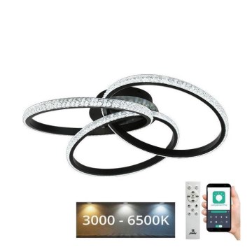 LED Dimmable φωτιστικό οροφής LED/70W/230V 3000-6500K μαύρο + τηλεχειριστήριο